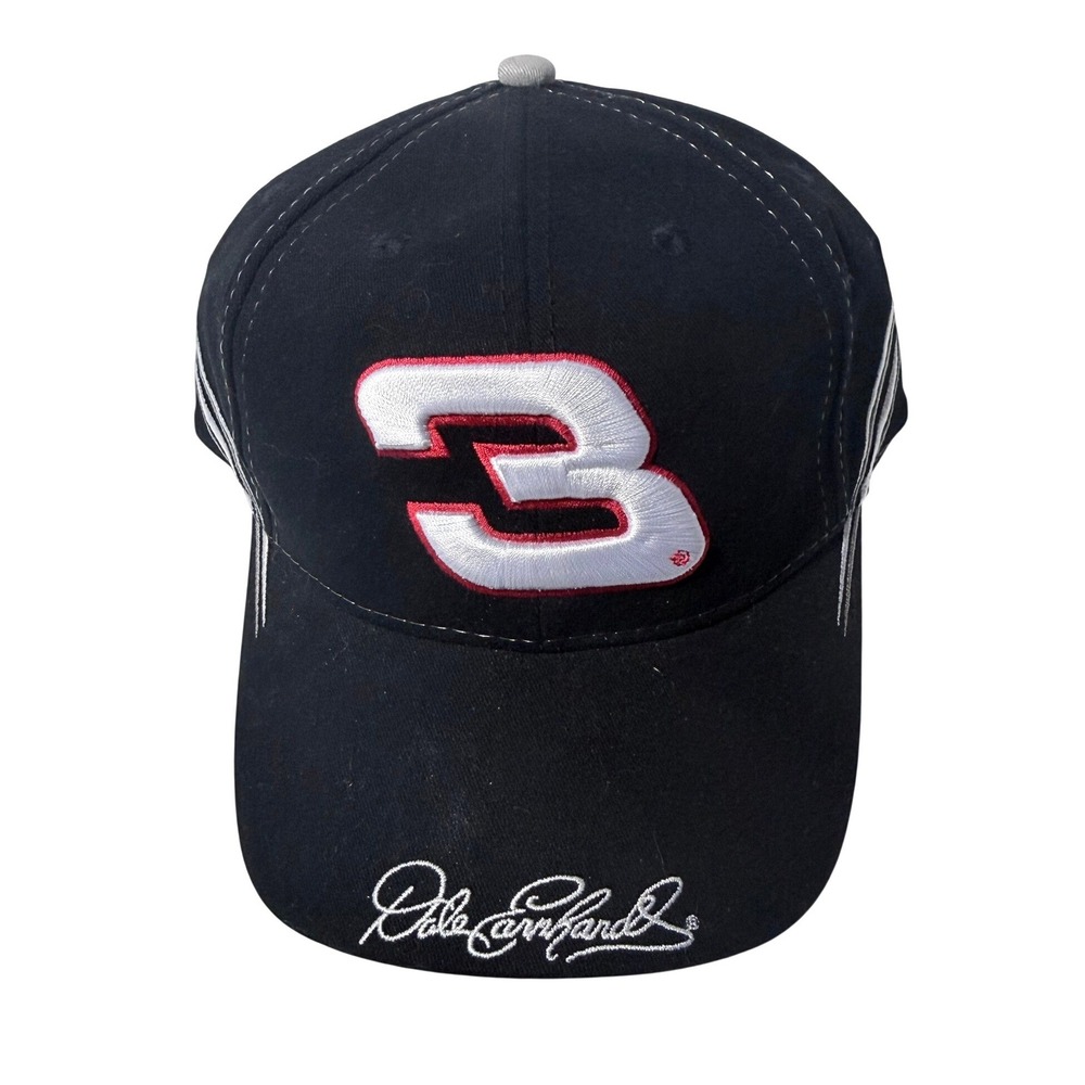 NASCAR Dale Earnhardt 3 Hat Winners Circle The Intimidator Black Racing Cap NWT